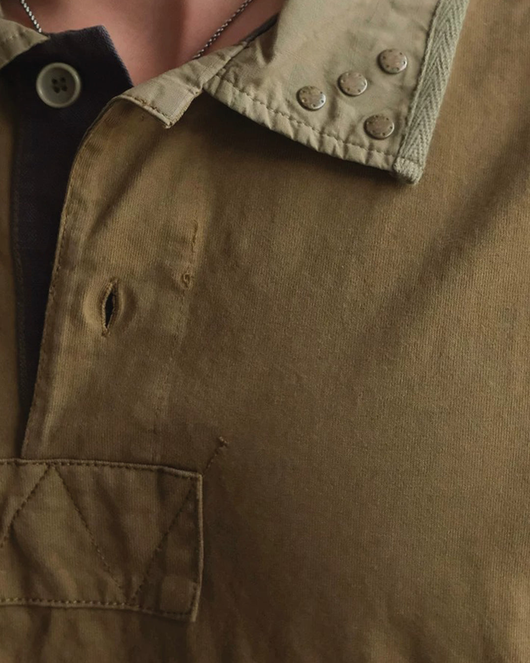 Camicia da campo in morbido indaco