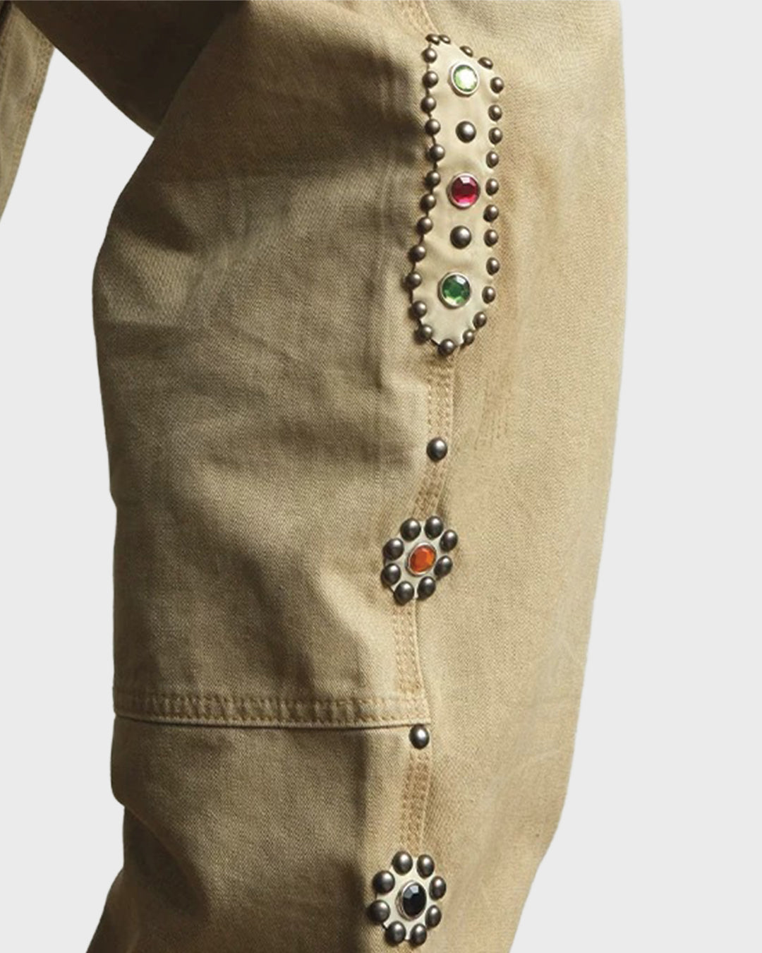 Jewel Denim Patchwork Pant