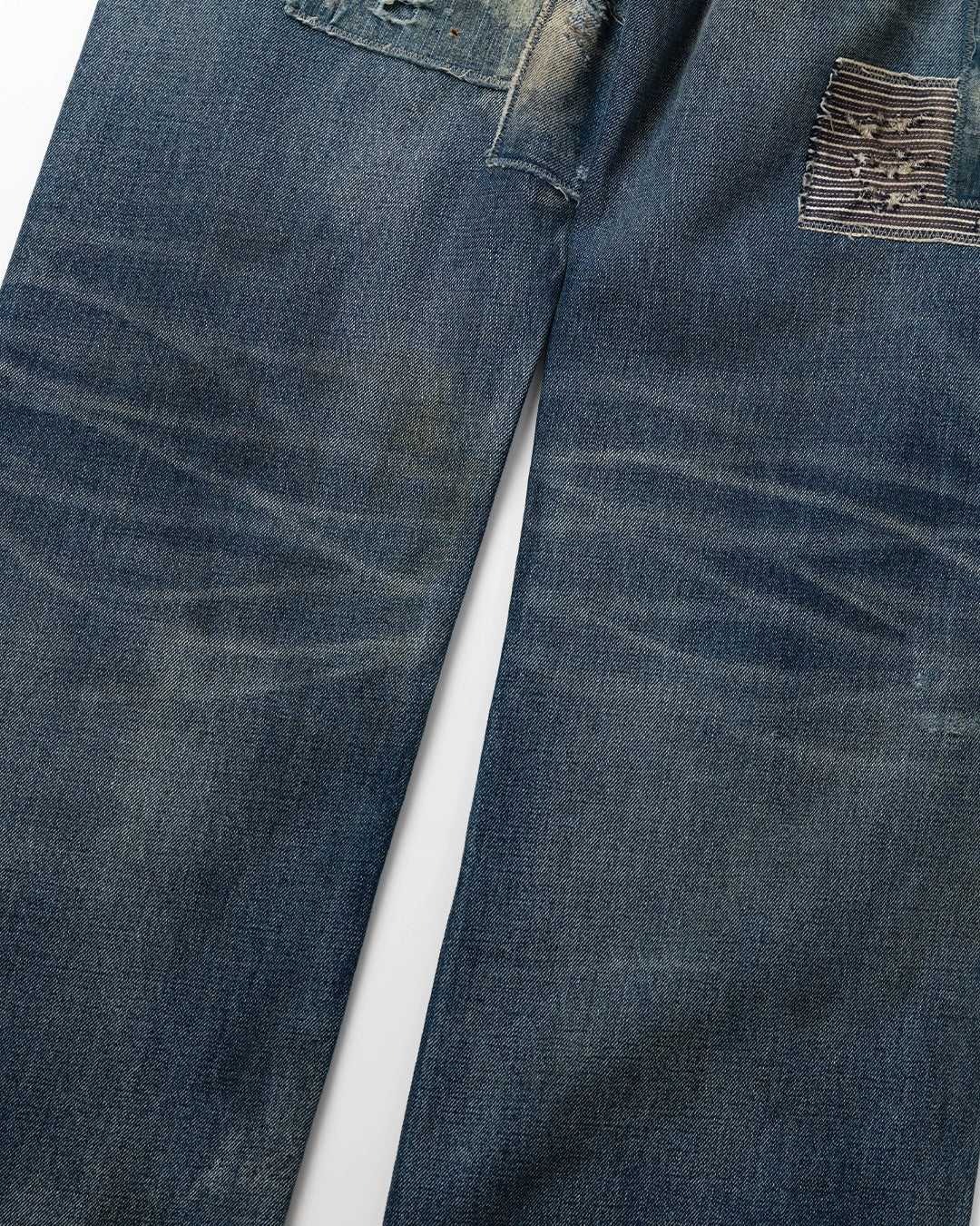Running Stitch Patchwork Jeans