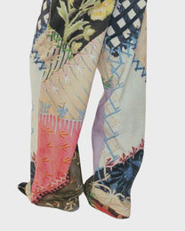 Patchwork Print Jeans