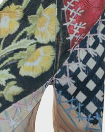 Patchwork Print Jeans