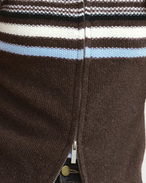 Chest Stripe Wool Zip Vest