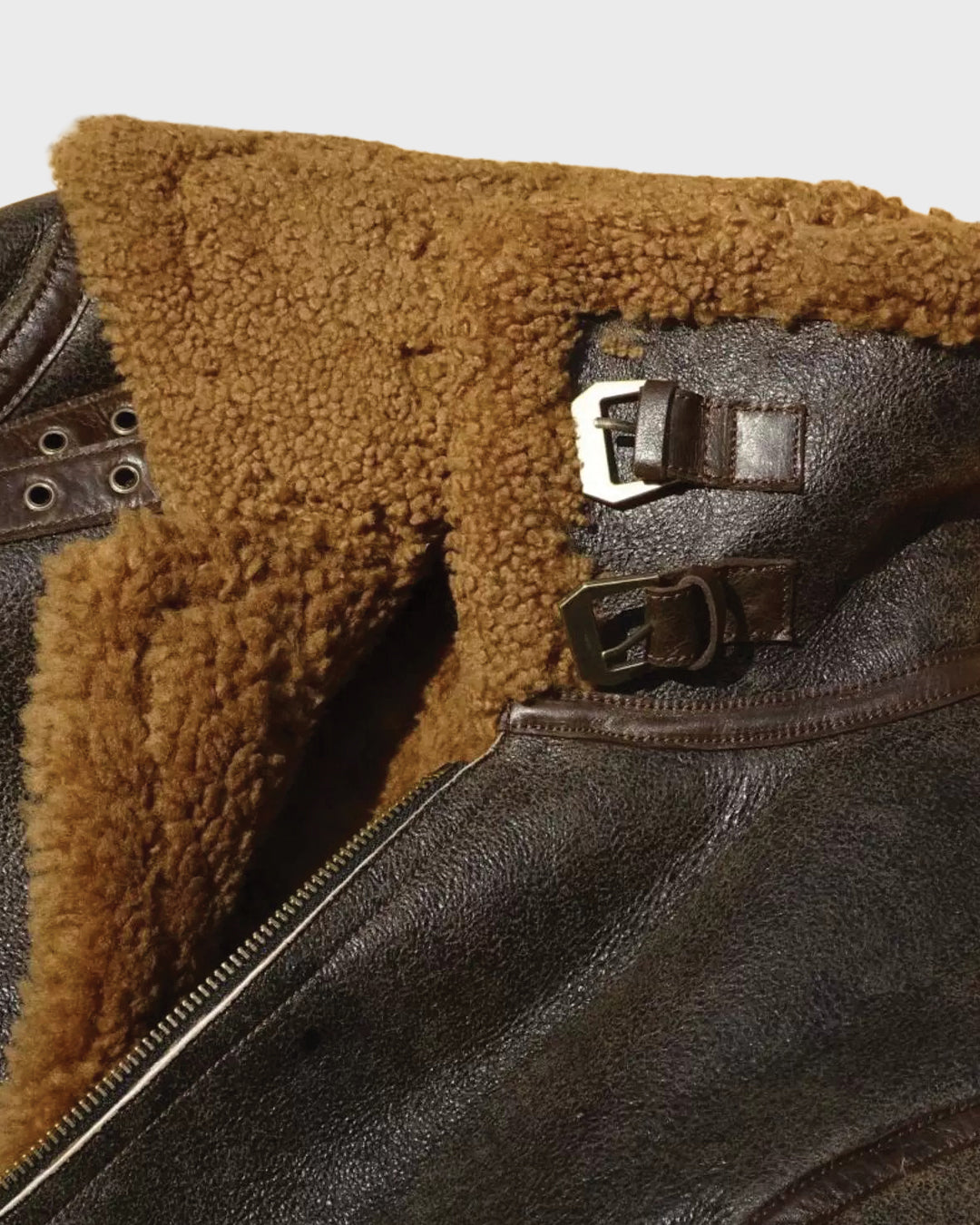 Leather Shearling Flight Jacket