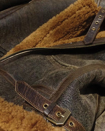 Leather Shearling Flight Jacket