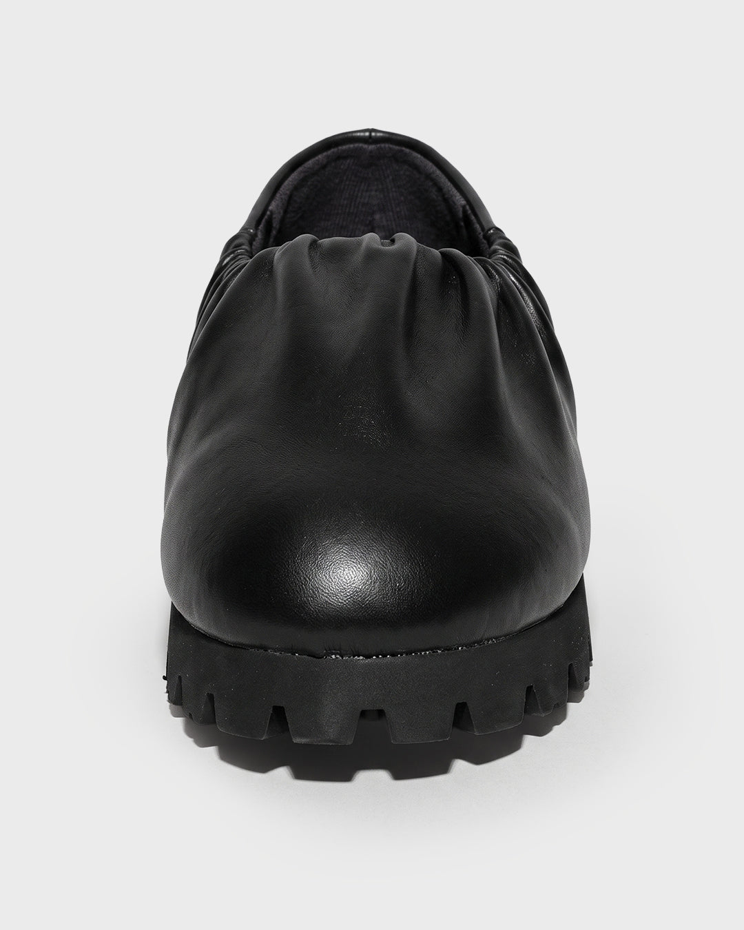 Ruched Leather Mule