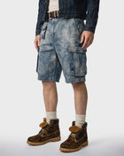 Shorts di jeans effetto candeggiato con bandana