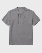 T-Shirt in Lino con Allacciatura