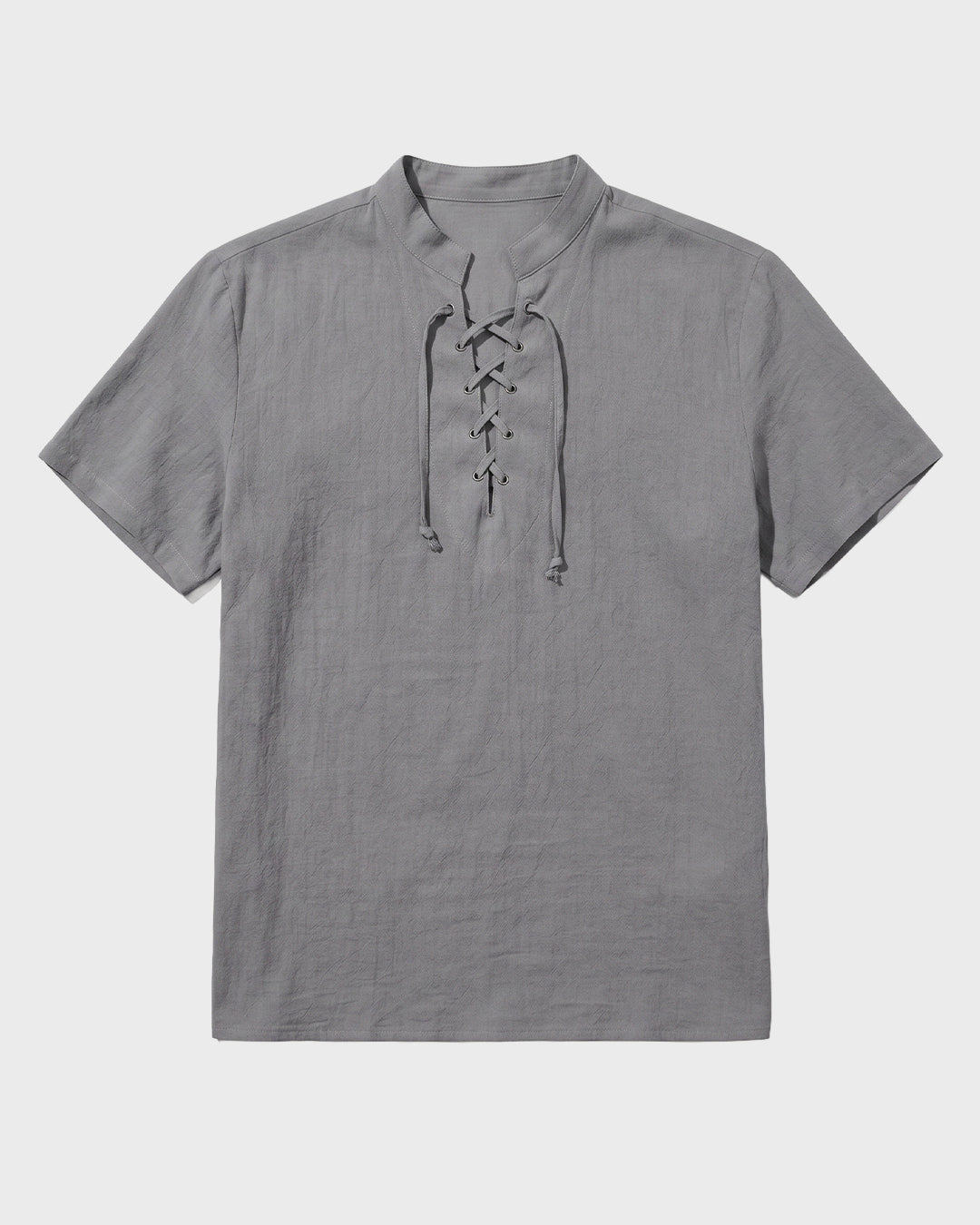 T-Shirt in Lino con Allacciatura