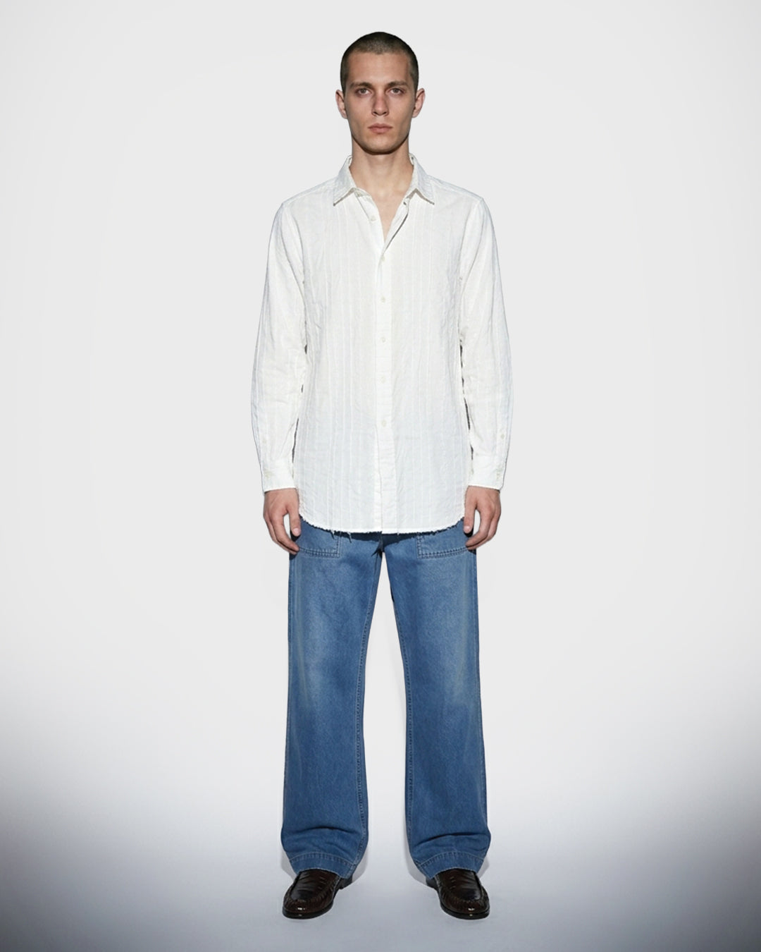 Camicia Jacquard Bianca Tenue