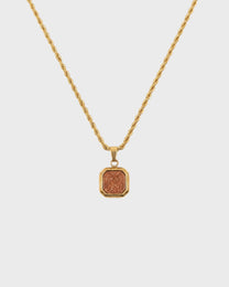 Bezel Stone Pendant Nacklace