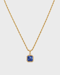 Bezel Stone Pendant Nacklace
