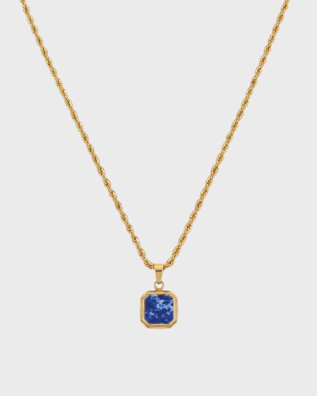 Bezel Stone Pendant Nacklace