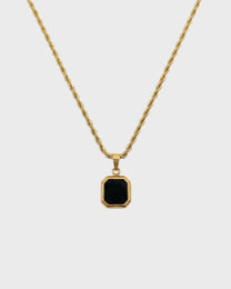 Bezel Stone Pendant Nacklace