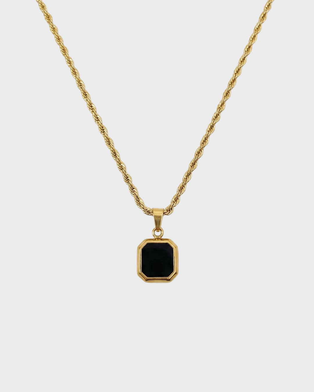 Bezel Stone Pendant Nacklace