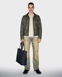 Draped Leather Boot