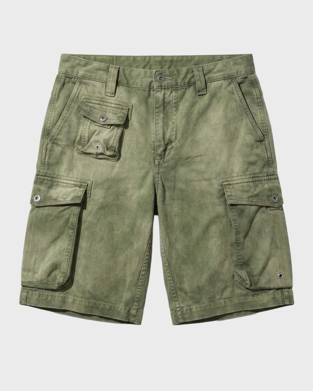 Shorts di jeans effetto candeggiato con bandana