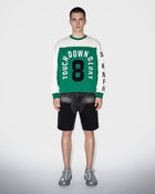 Shorts di jeans effetto candeggiato con bandana