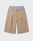 Shorts di jeans effetto candeggiato con bandana