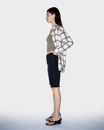 Bleach Patch Plaid Shirt