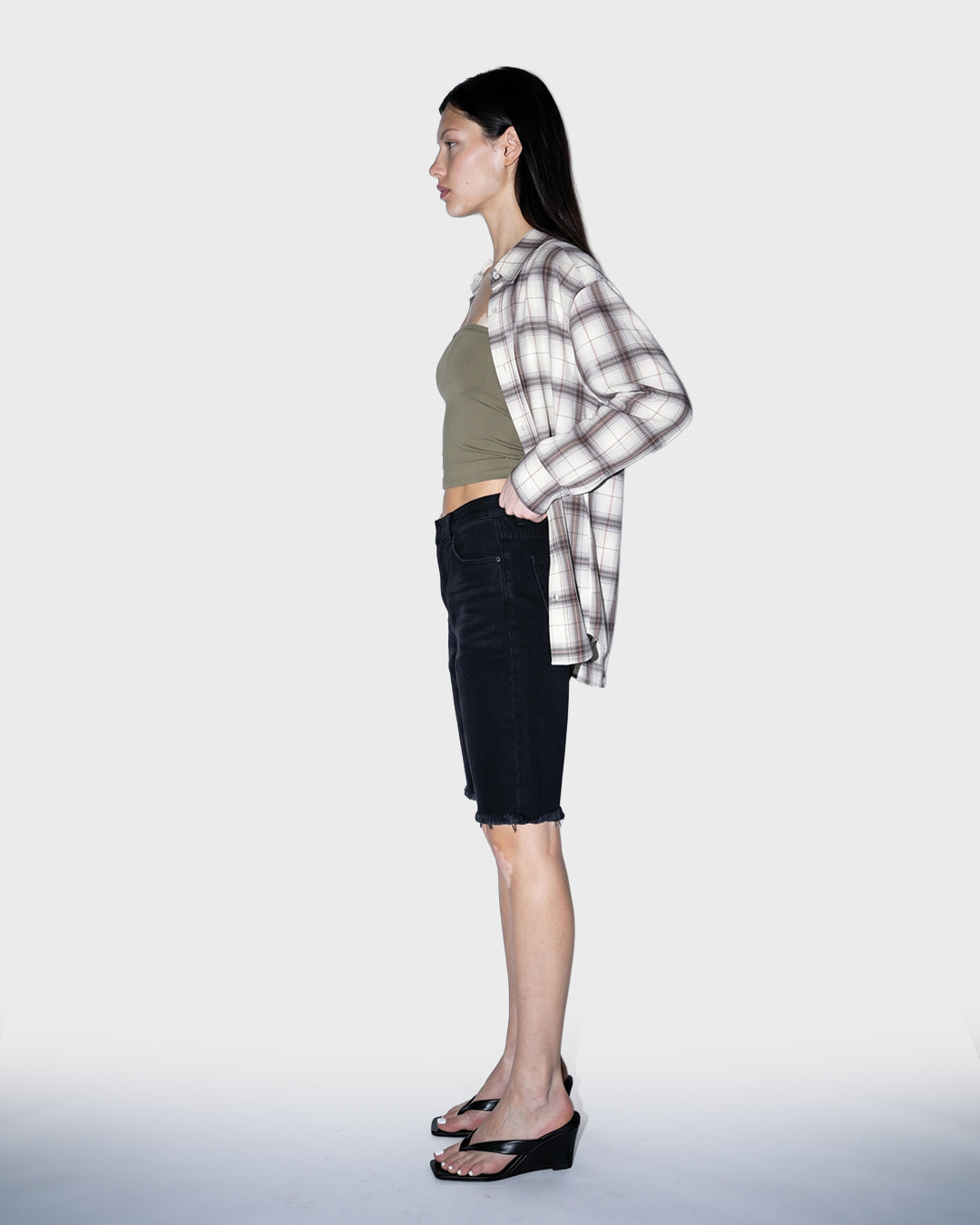 Bleach Patch Plaid Shirt
