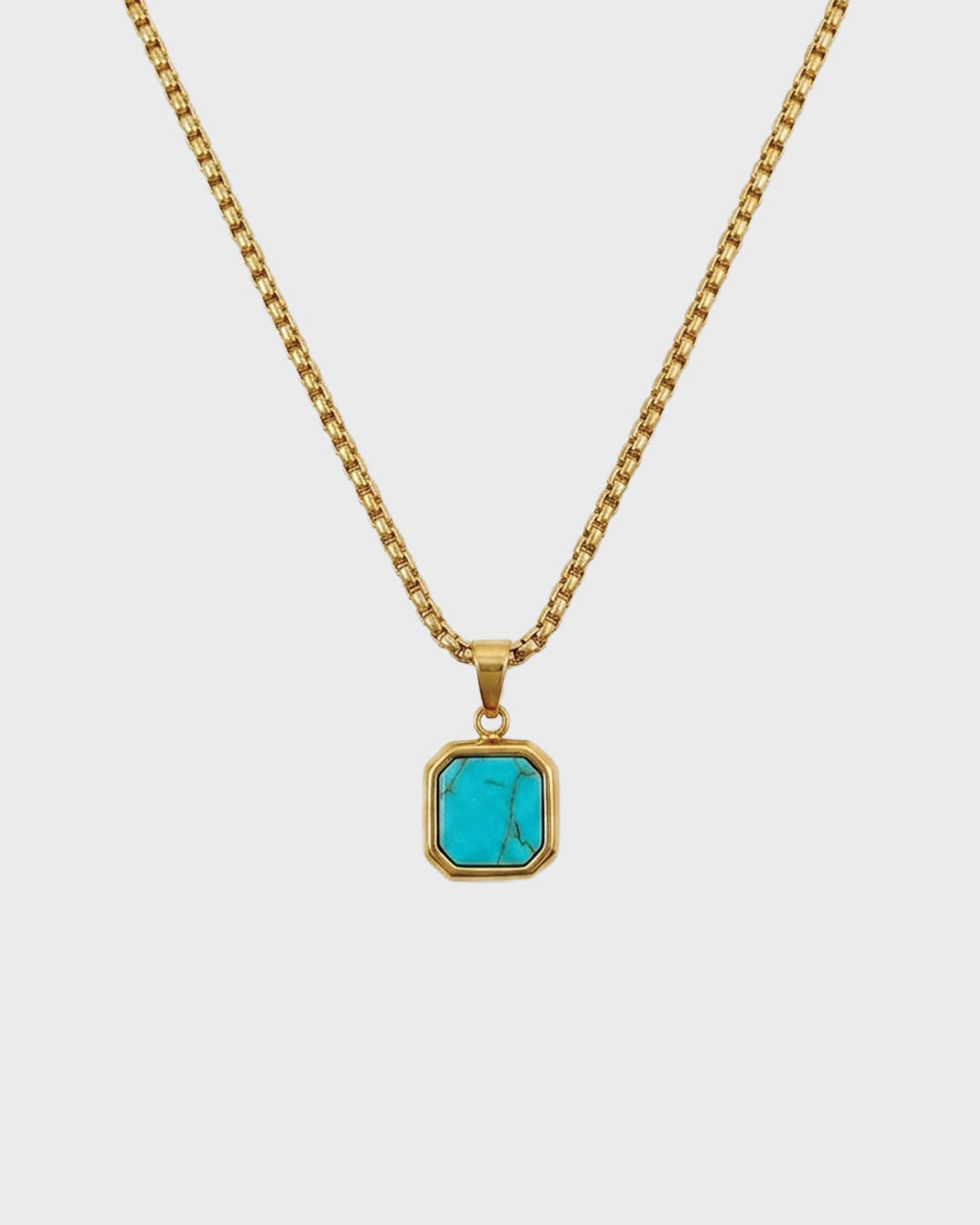 Bezel Stone Pendant Nacklace