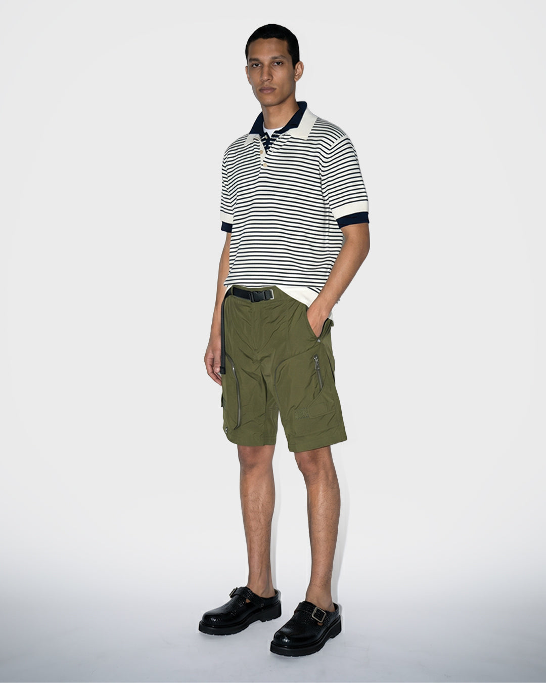 Camicia da campo in morbido indaco