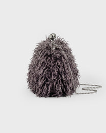 Curly Fur Crossbody Clutch