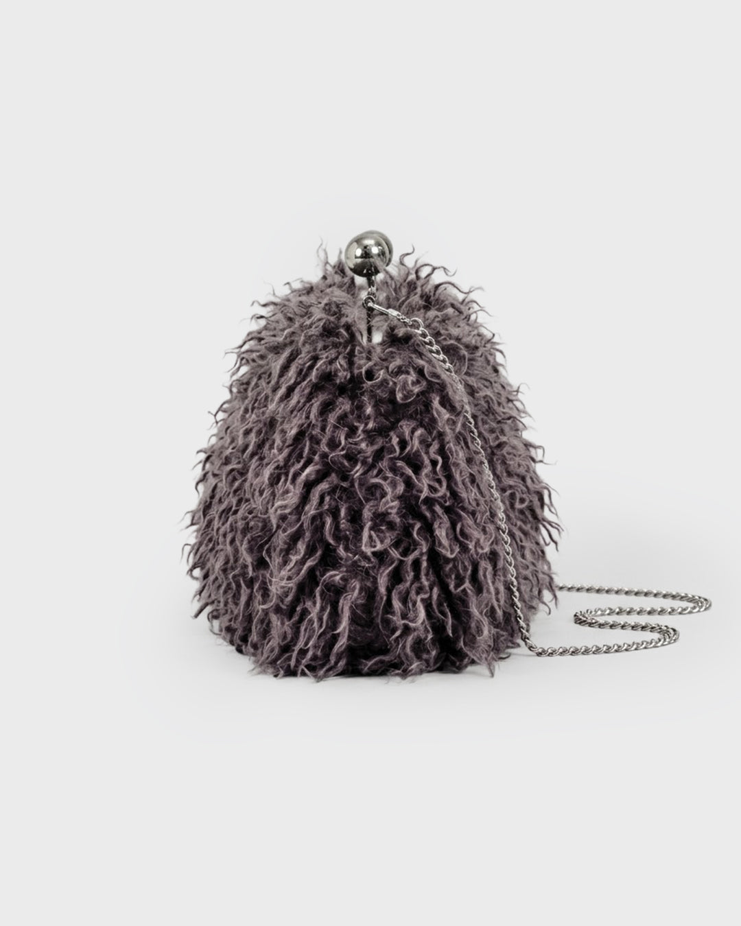Curly Fur Crossbody Clutch