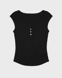 Three Button Rib Tank