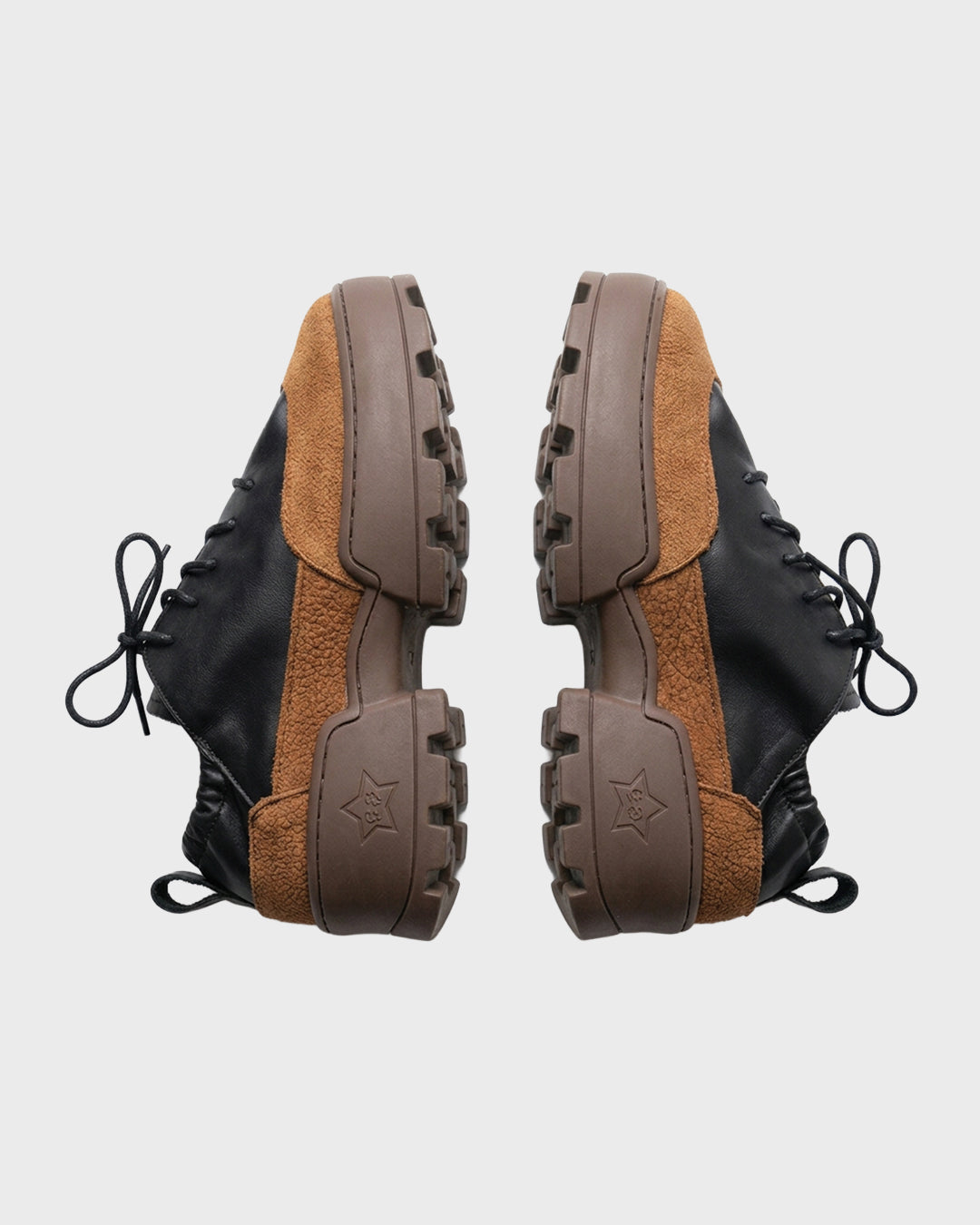 Paneled Leather Trainer