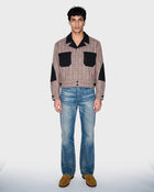 Glen Plaid Bomber Jacket
