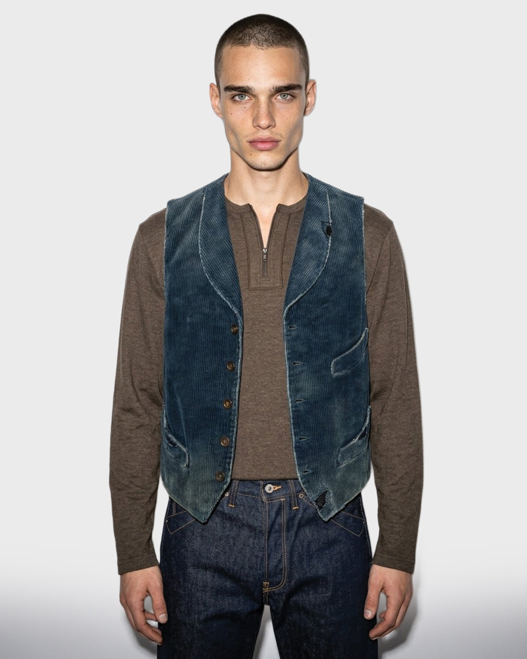 Shawl Corduroy Street Vest