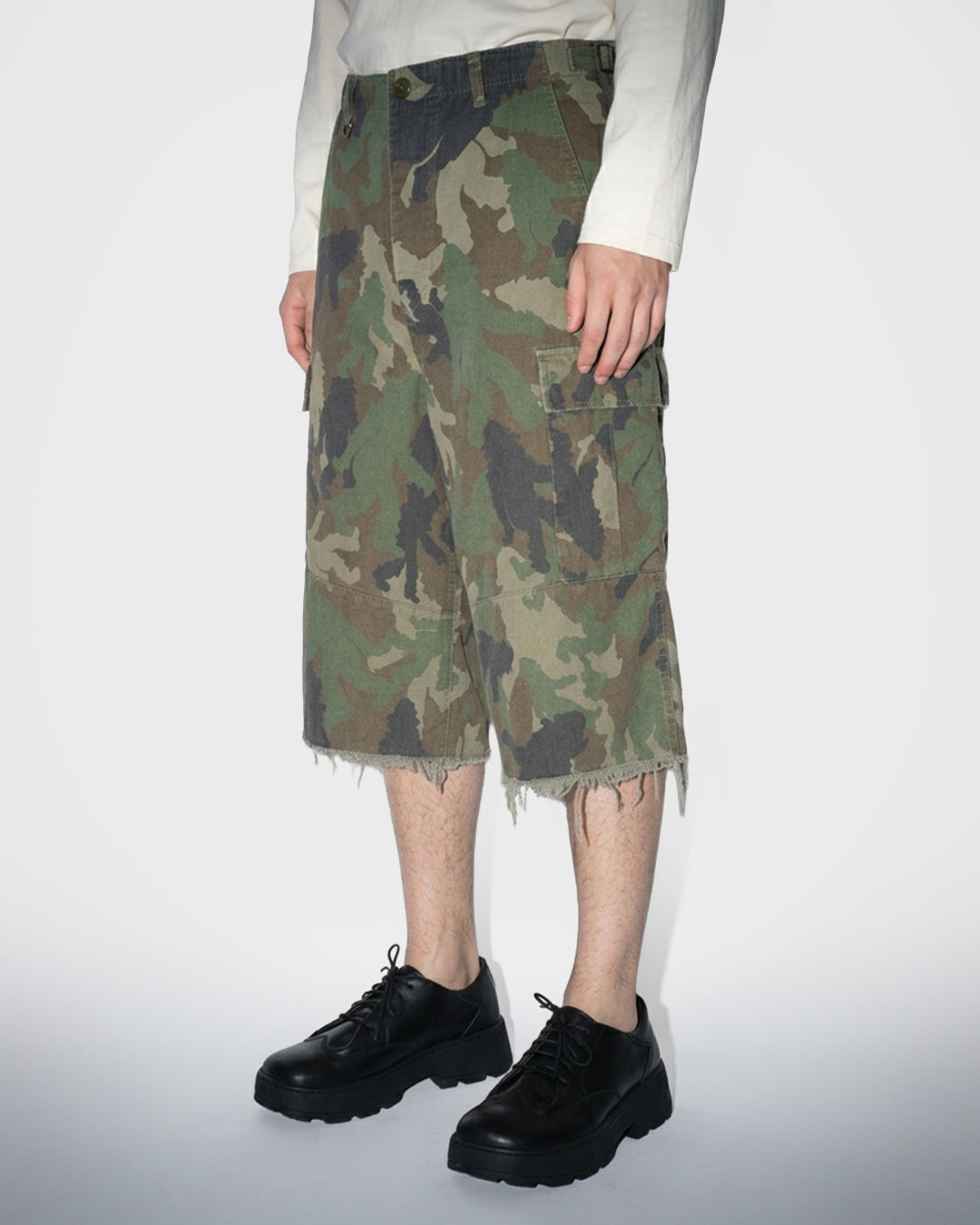 Paneled Leather Trainer