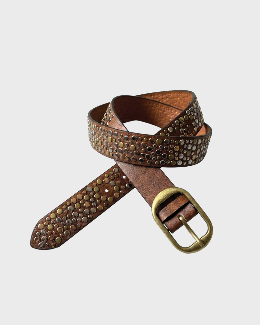 Cintura ovale in acciaio martellato