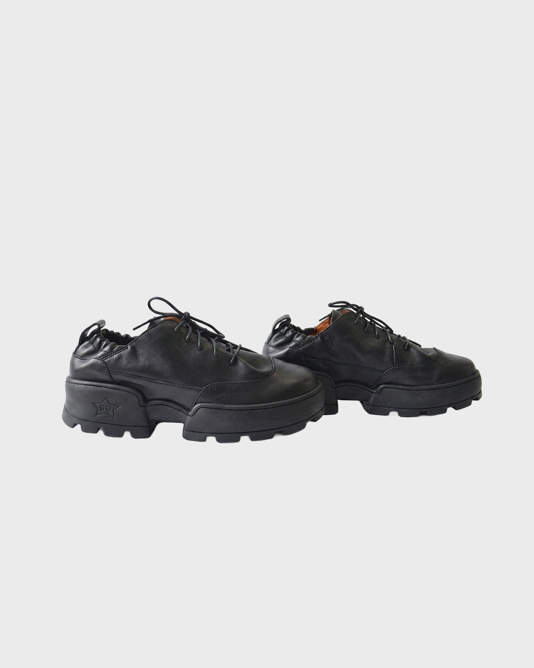 Paneled Leather Trainer