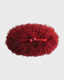 Curly Fur Crossbody Clutch