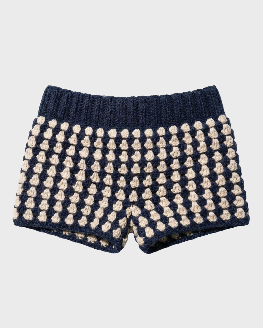 Puff Stitch Cashmere Wool Shorts