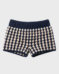 Puff Stitch Cashmere Wool Shorts