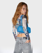 Newsprint Mesh Top