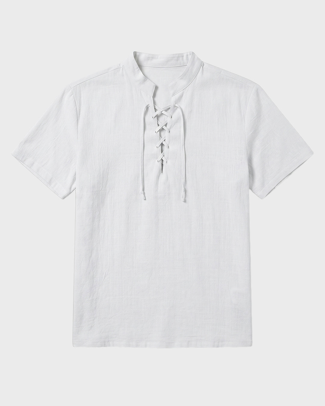 T-Shirt in Lino con Allacciatura