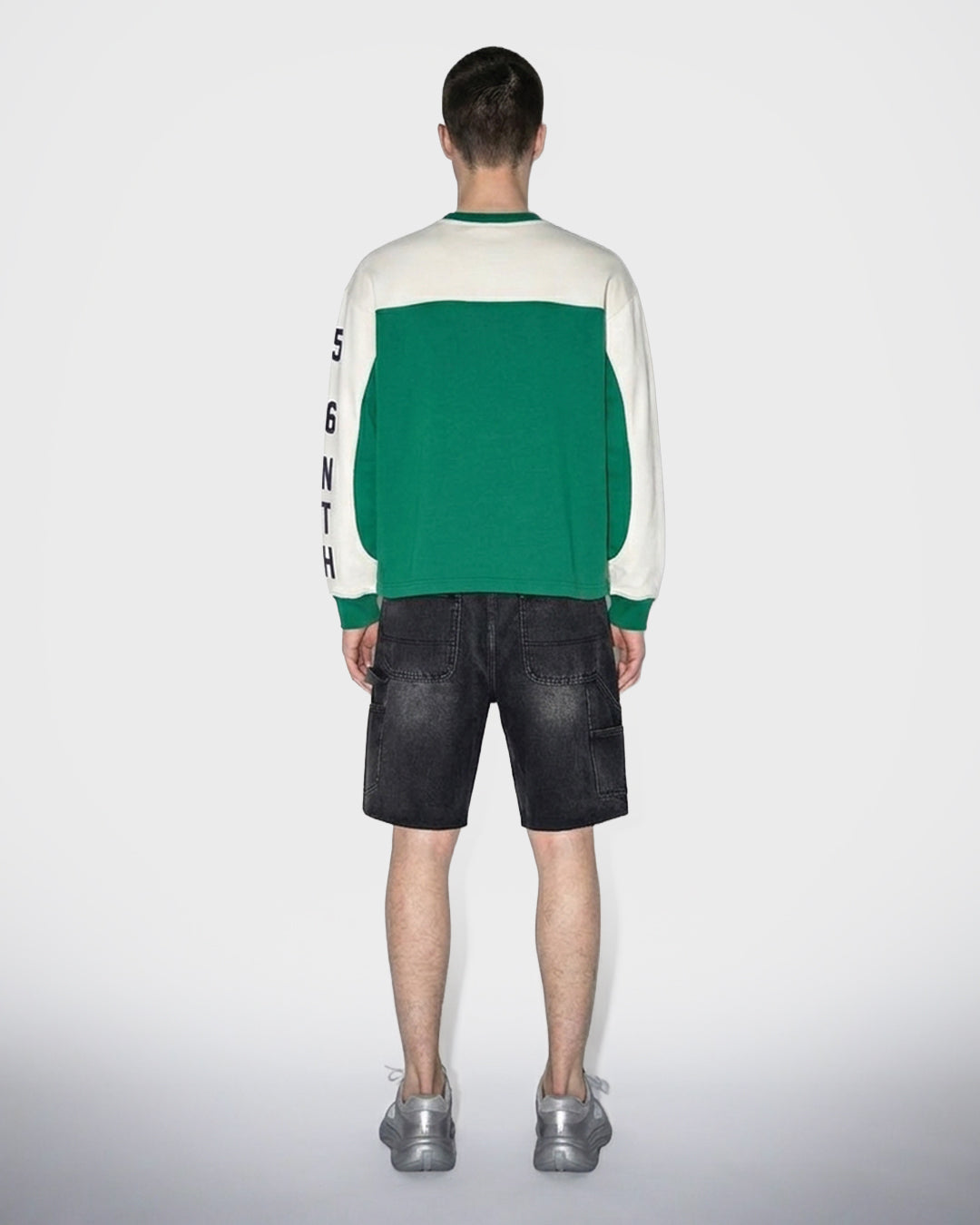Shorts di jeans effetto candeggiato con bandana