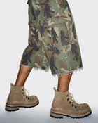 Shorts di jeans effetto candeggiato con bandana
