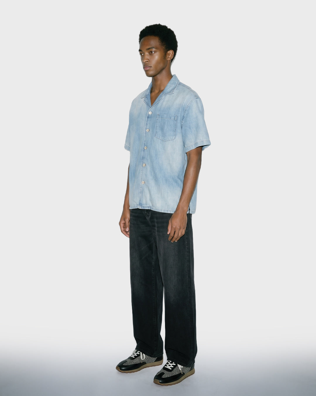 Jeans larghi neri carbone