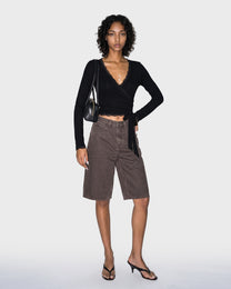 Pumice Stone Denim Shorts