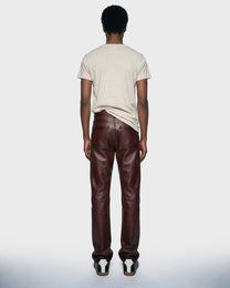 Oxblood Leather Trouser