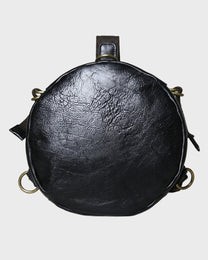 Leather Barrel Duffle Bag