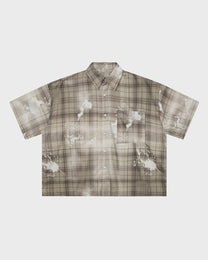 Bleach Splash Plaid Shirt
