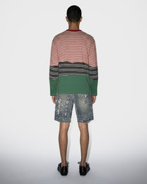 Bleached Bandana Denim Shorts