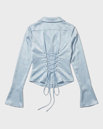 Satin Flare Blouse