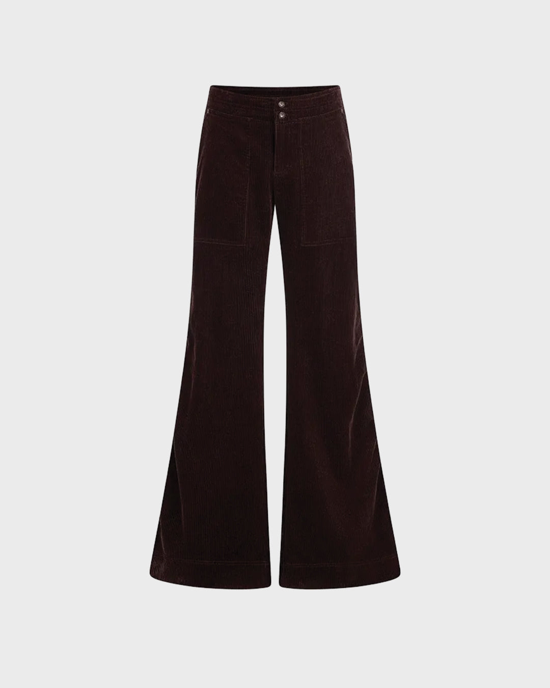 Patch Pocket Flare Trousers